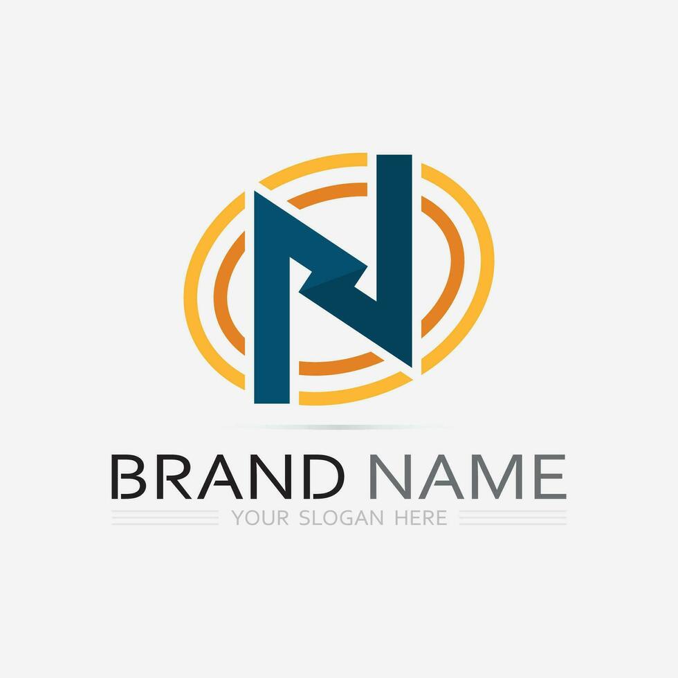 N Letter Logo Template vector