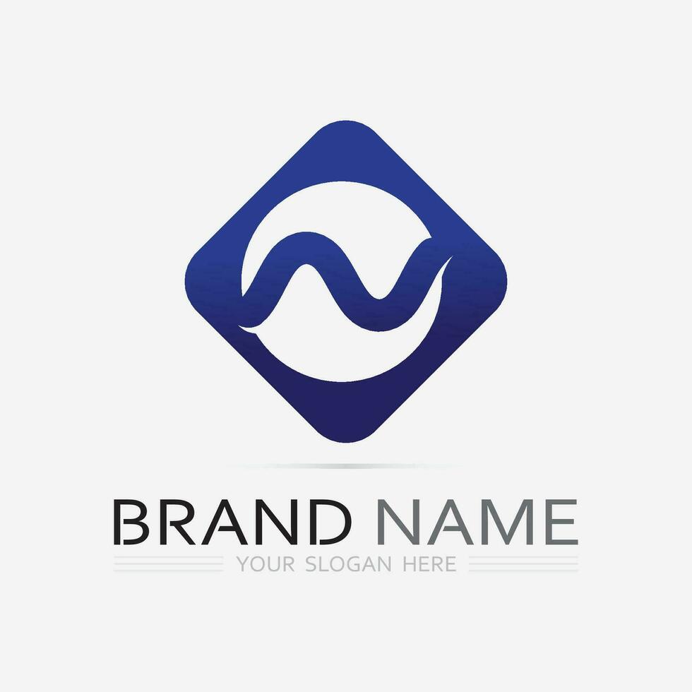 N Letter Logo Template vector