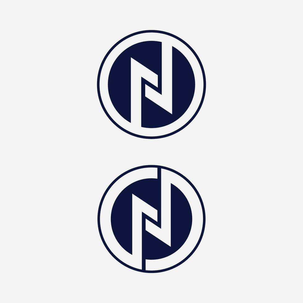 plantilla de logotipo de letra n vector
