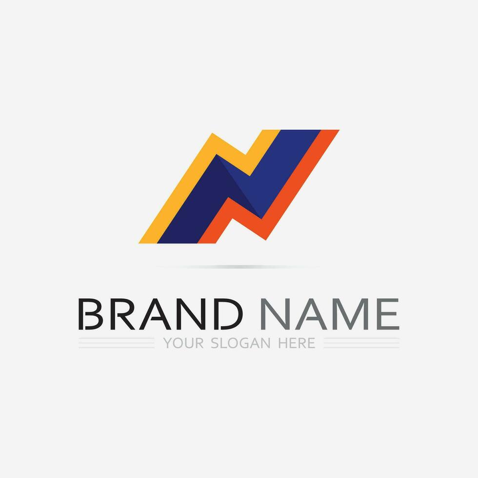 N Letter Logo Template vector