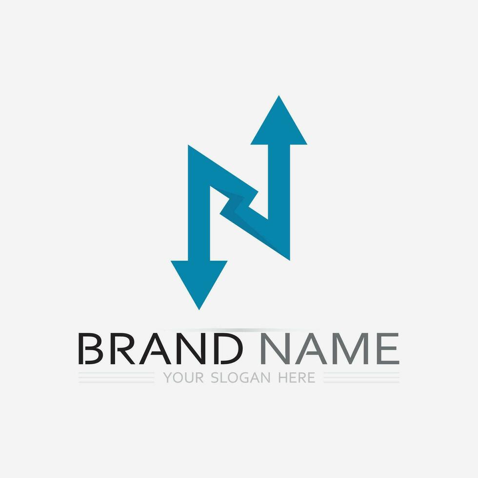 N Letter Logo Template vector