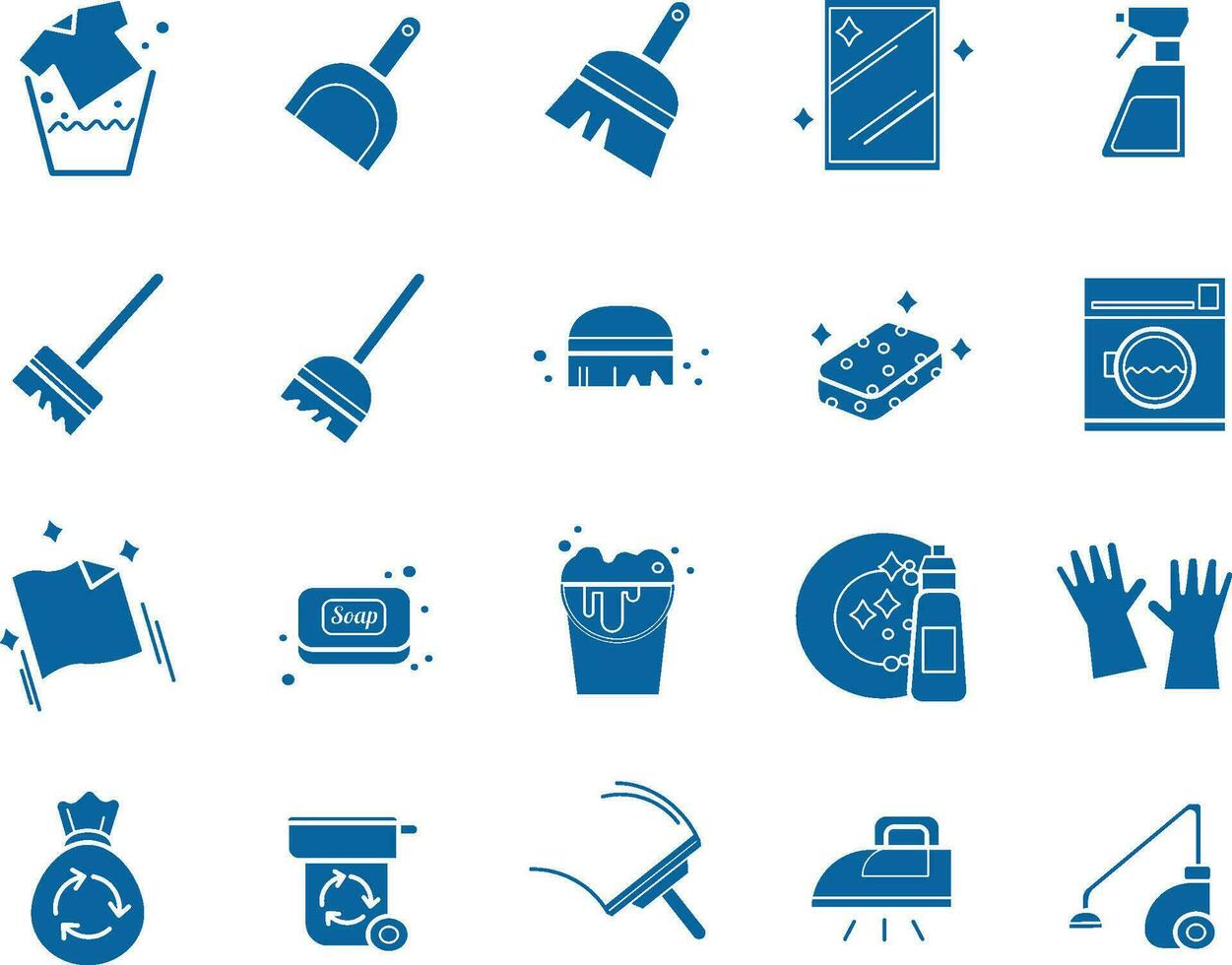 Set of clean service tools vector