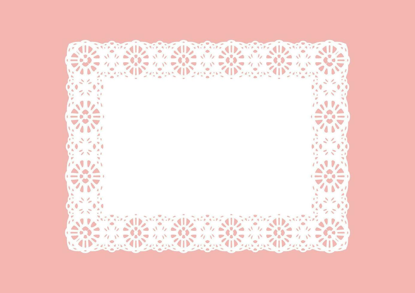 Paper cut Beautiful Horizontal lace vector material