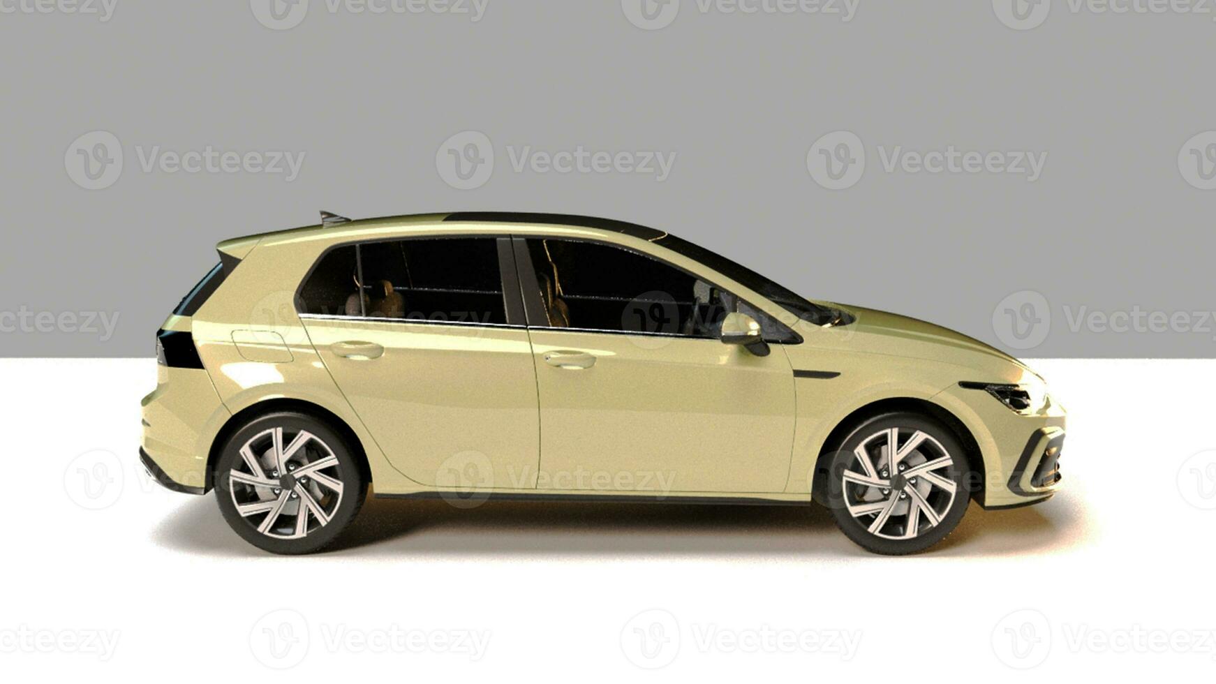 The luxury car fleet consists of generic, unbranded designs. Isolated in light background. photo