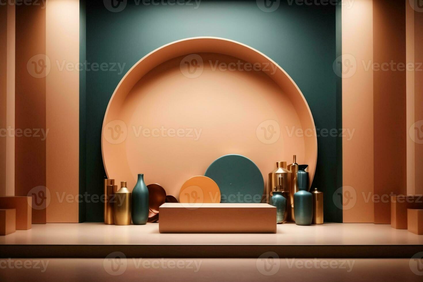 Product showcase,Luxury podium,Glowing luxury showcase,AI Generative photo