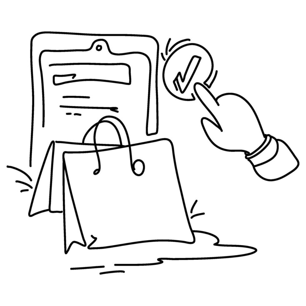 Confirm Flat Illustration of the approved stamp concept, suitable for use on commercial websites, marketing collateral, and product packaging vector