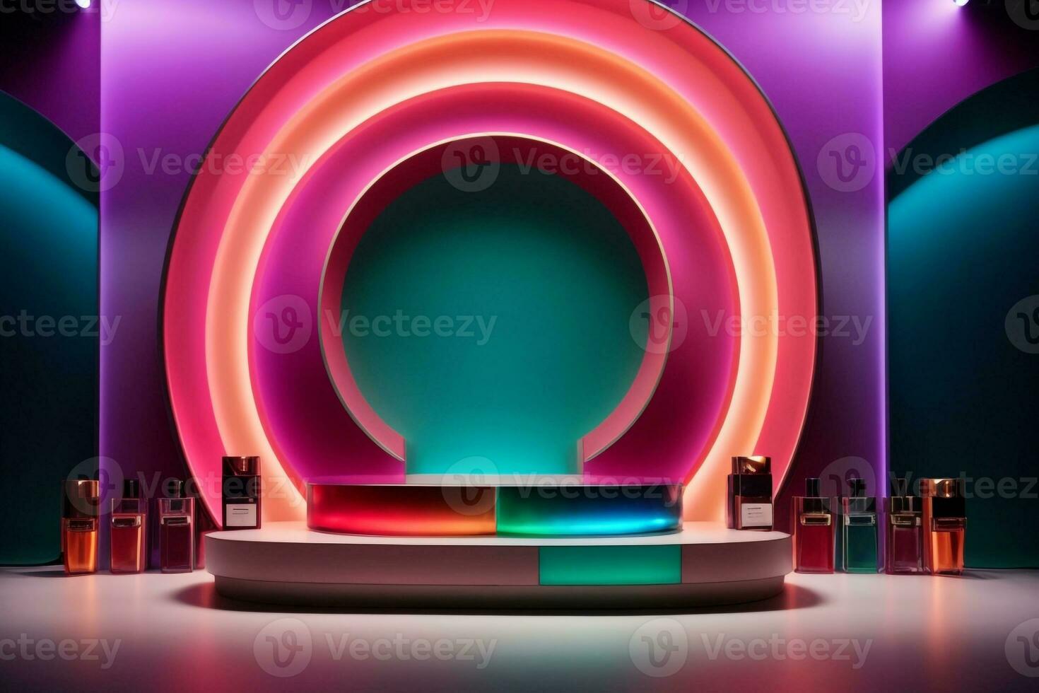 Product showcase,Luxury podium,Glowing luxury showcase,AI Generative photo