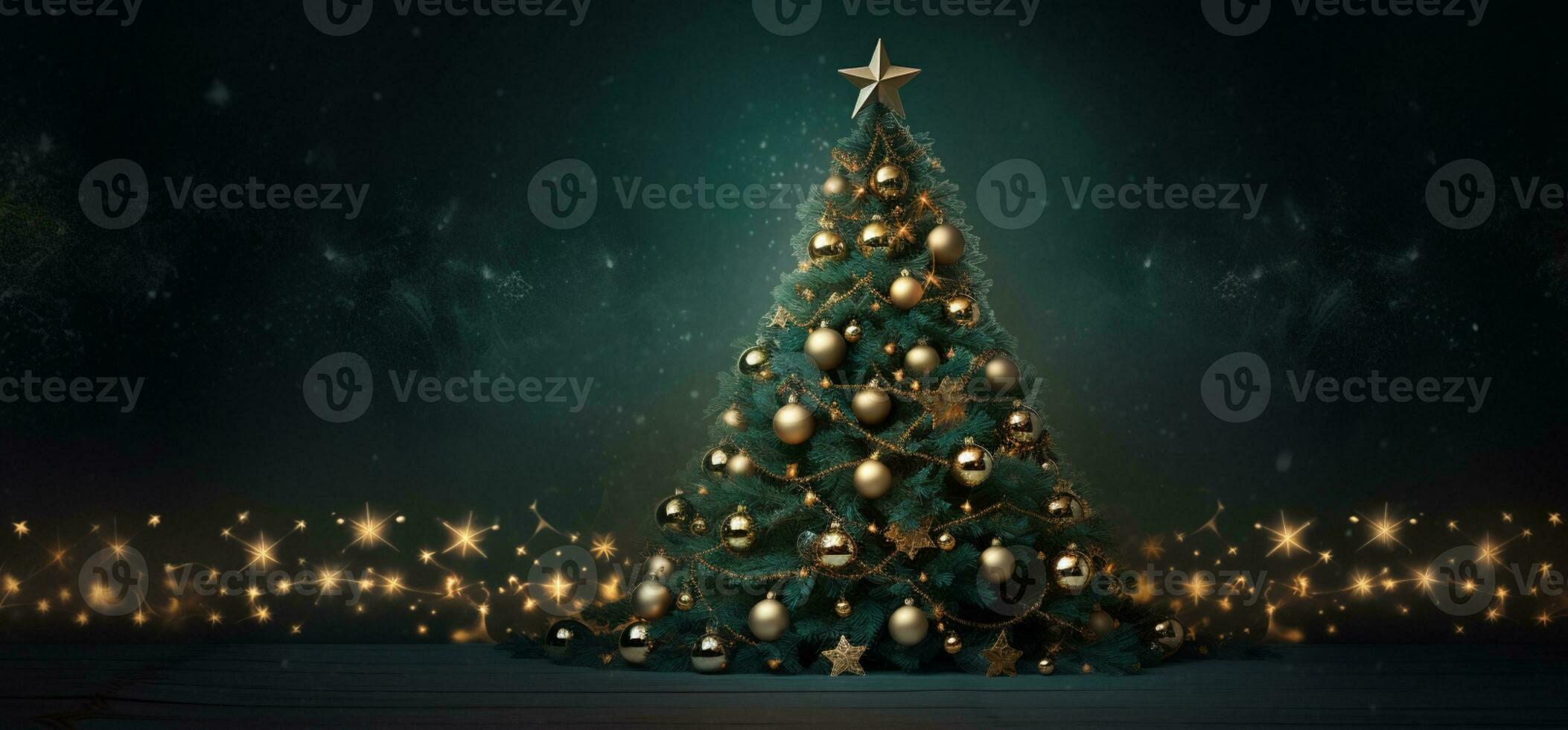 huge Christmas tree generated with ai photo