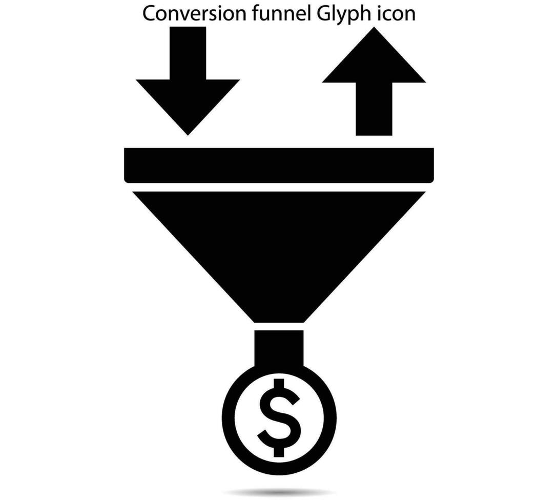 Conversion funnel Glyph icon vector