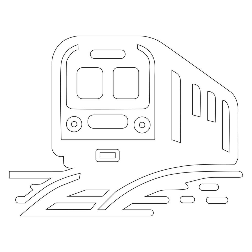 Set of subway train isolated vector