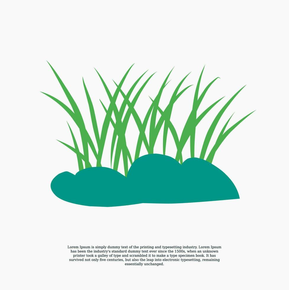 grass and stone illustration elements vector