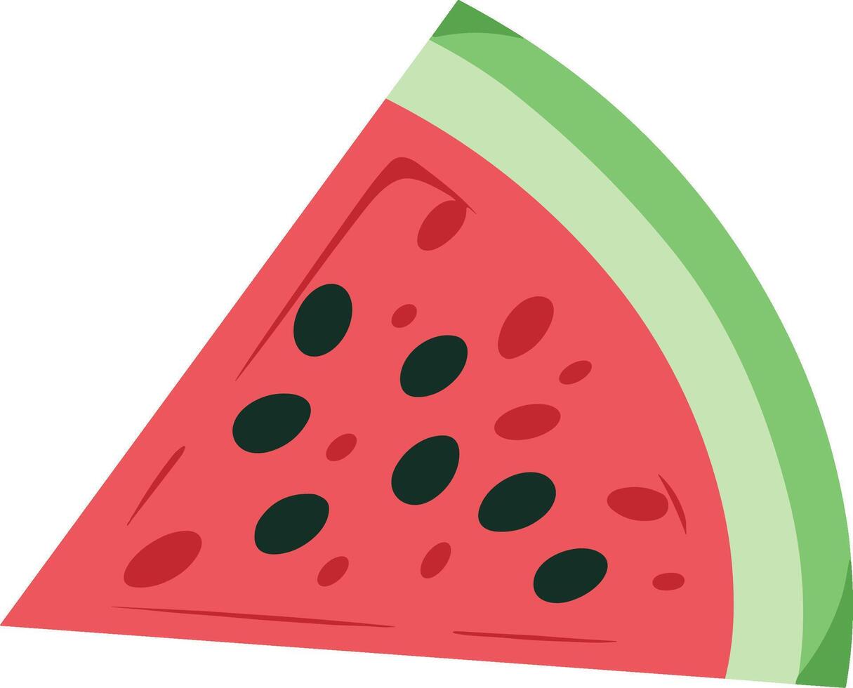 Watermelon slice illustration vector