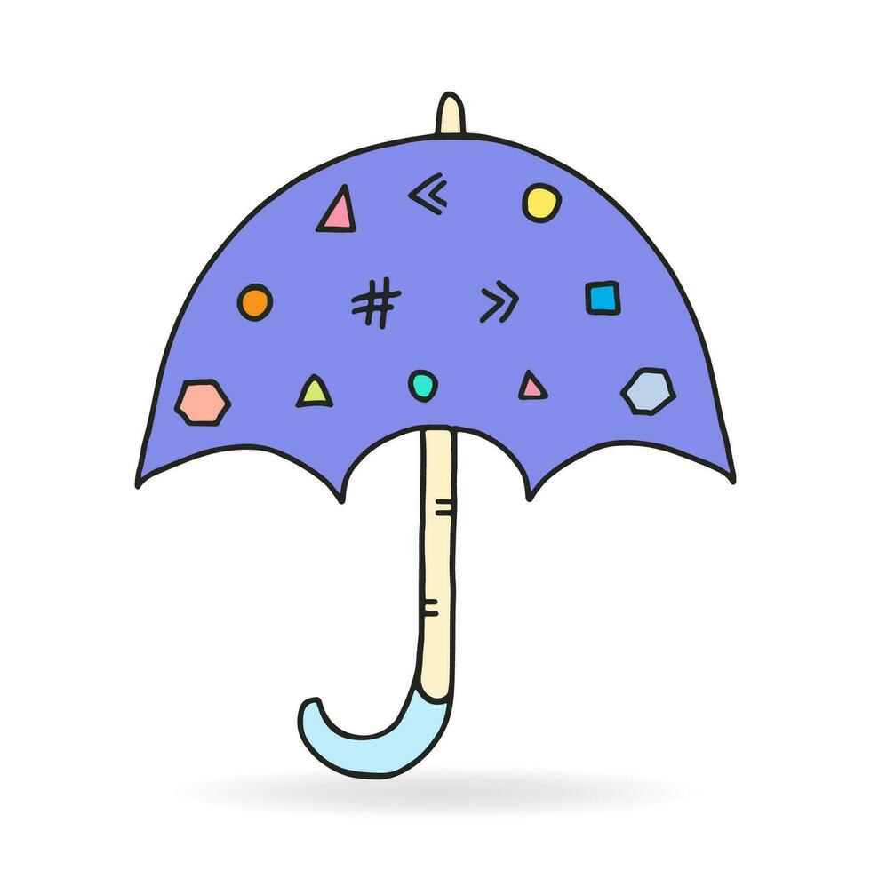 Umbrella graphic design template vector illustration isolated on white background.