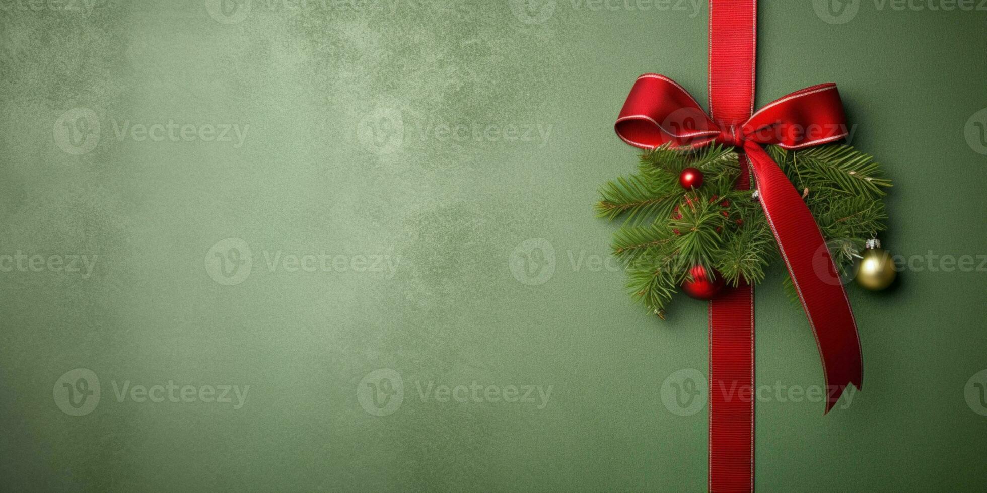 top view of Christmas ornaments with gifts and copy space ai generative photo