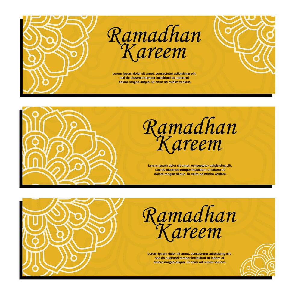 Ramadhan landscape banner template vector