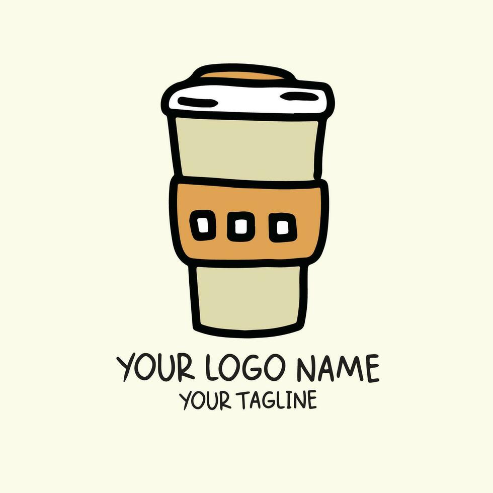 cafe or coffee logo template vector