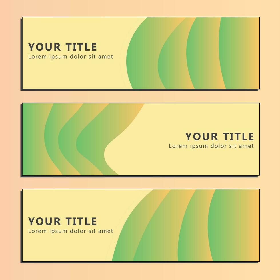 Gradient landscape banner template vector