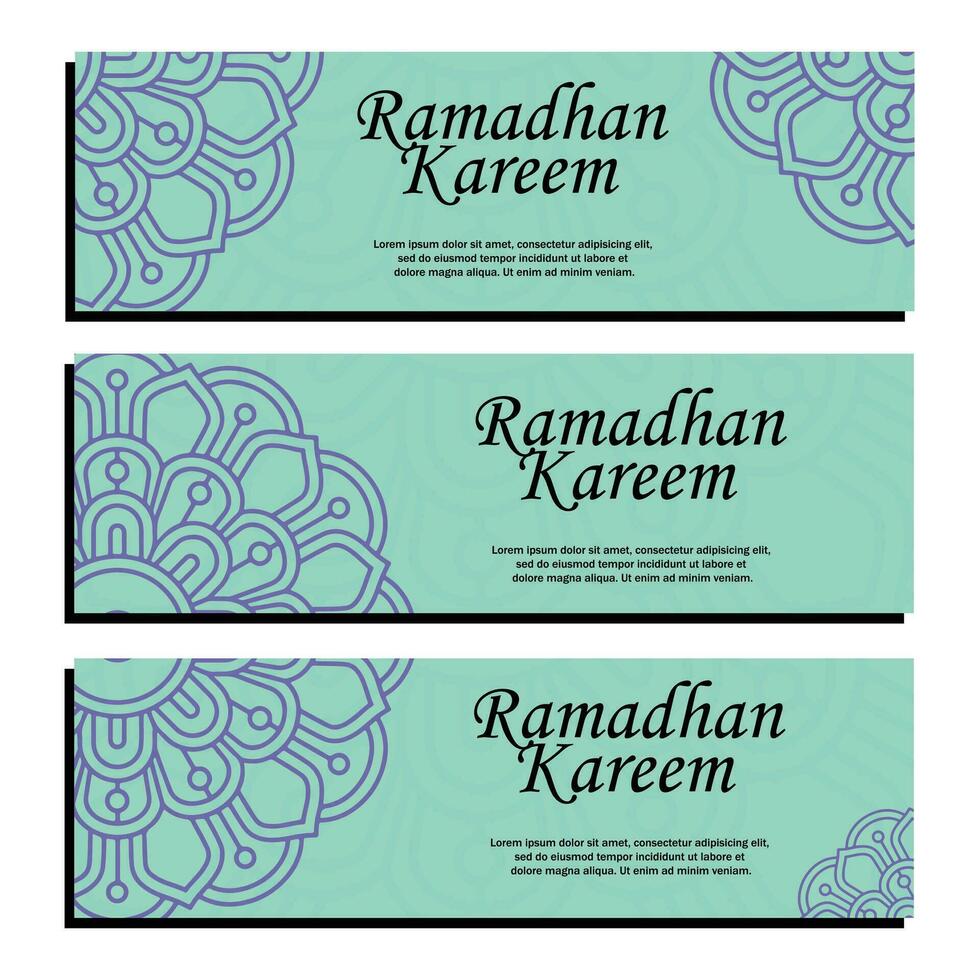Ramadhan landscape banner template vector