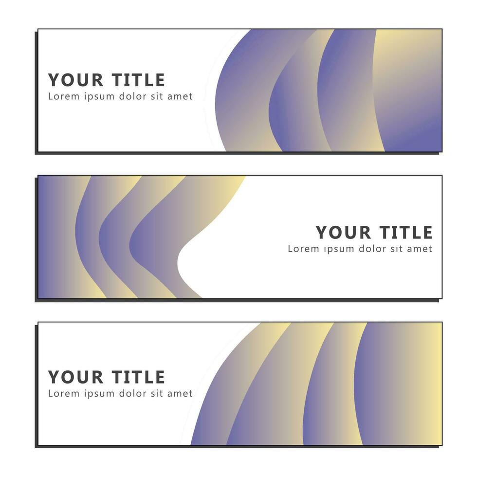 Gradient landscape banner template vector