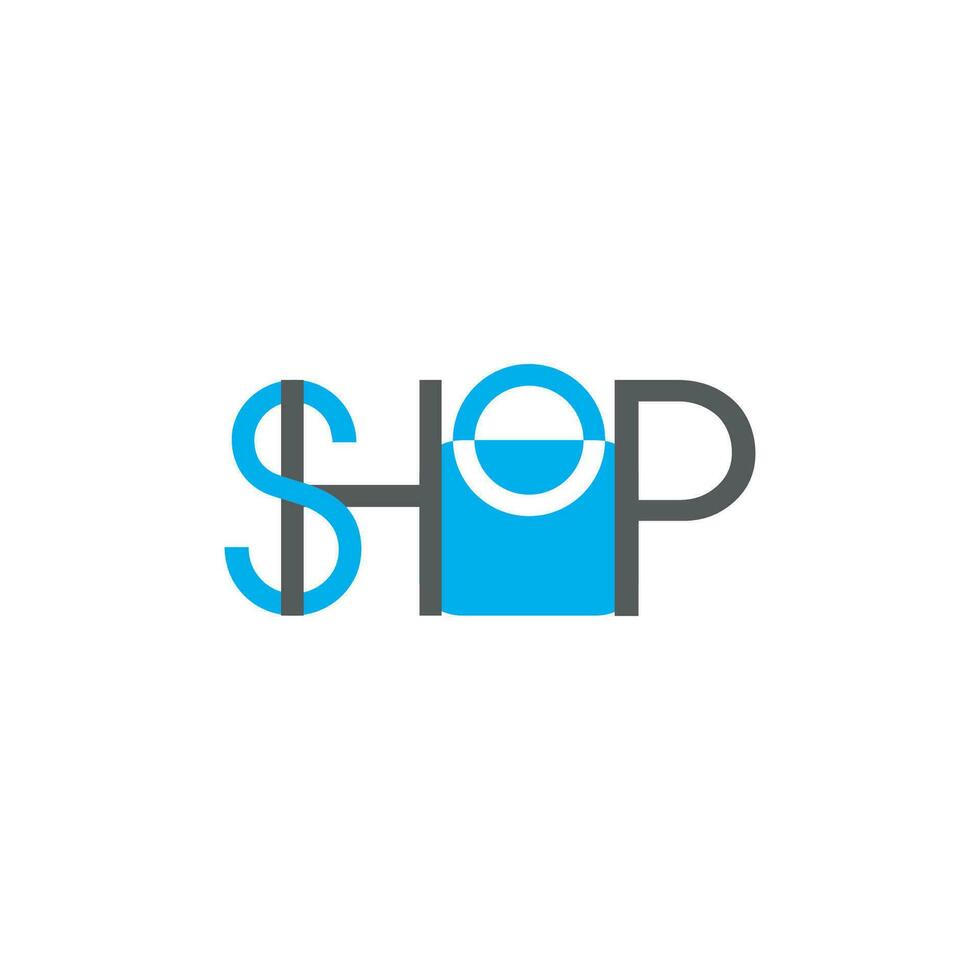 text shopping bag decoration symbol vector