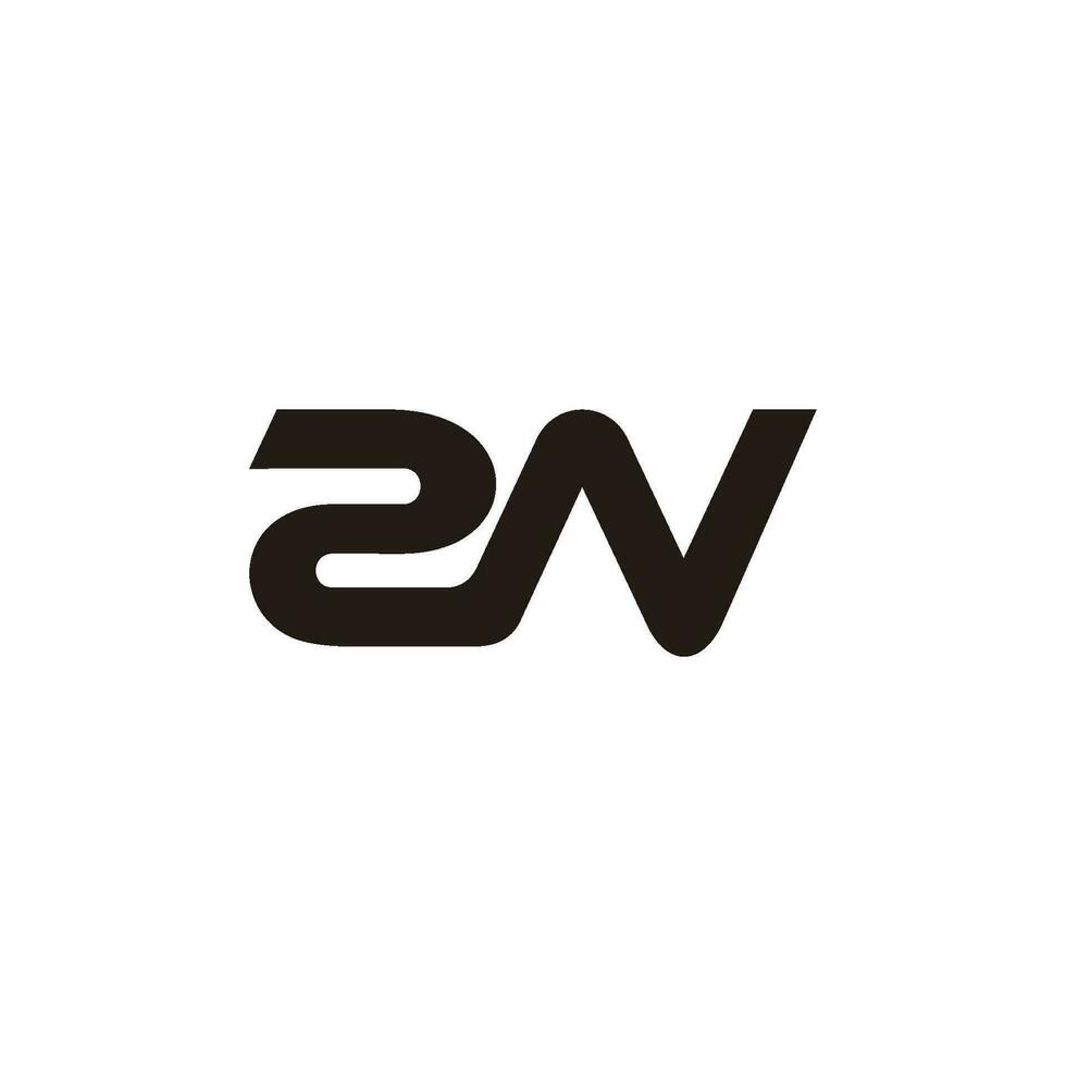 letter rn simple linked design geometric symbol logo vector
