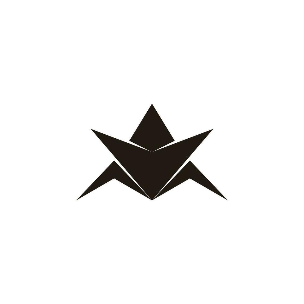 triangle paper origami symbol logo vector