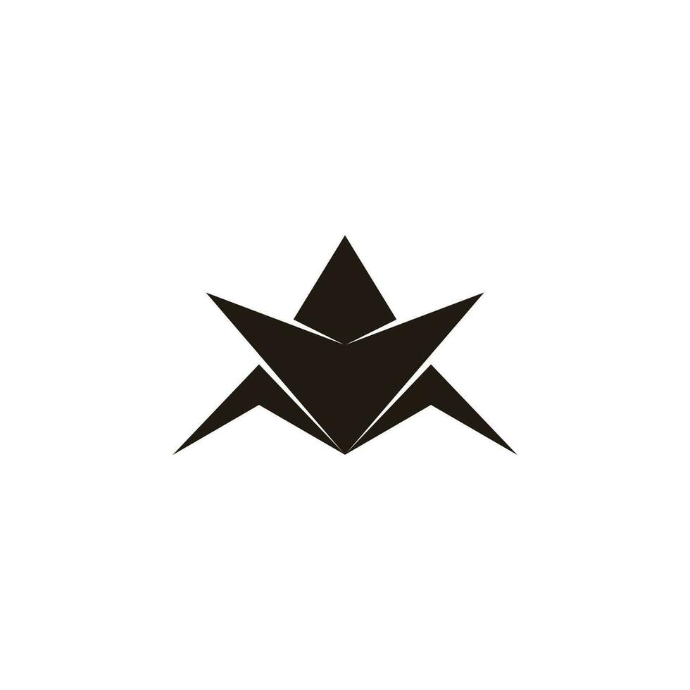 triangle paper origami symbol logo vector