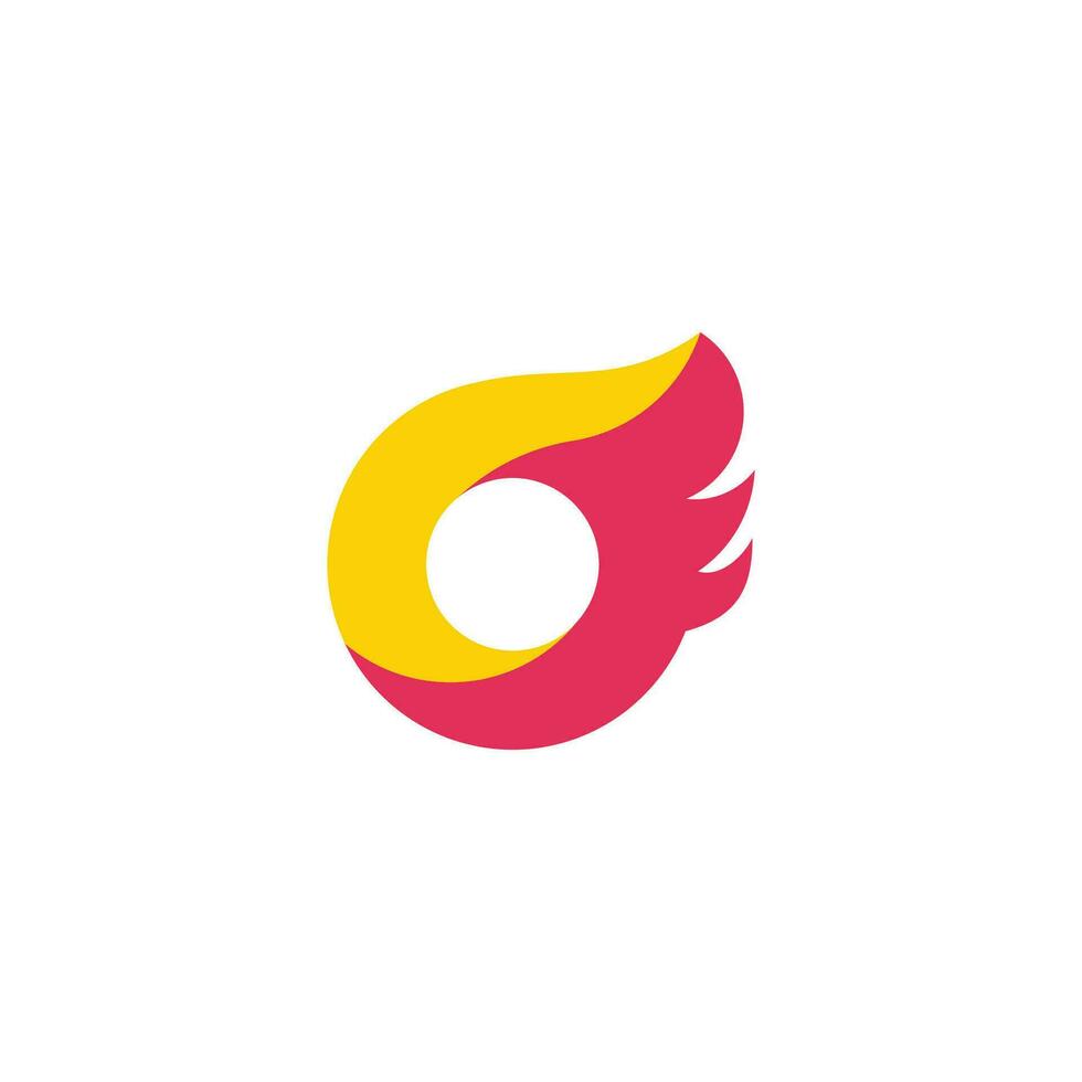 coloful curves doughnut symbol logo vector
