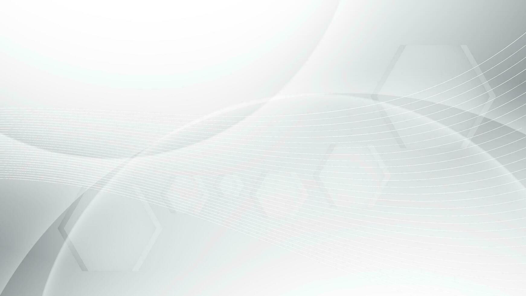 Abstract white and gray color background with geometric hexagonal and round shape. Vector illustration.