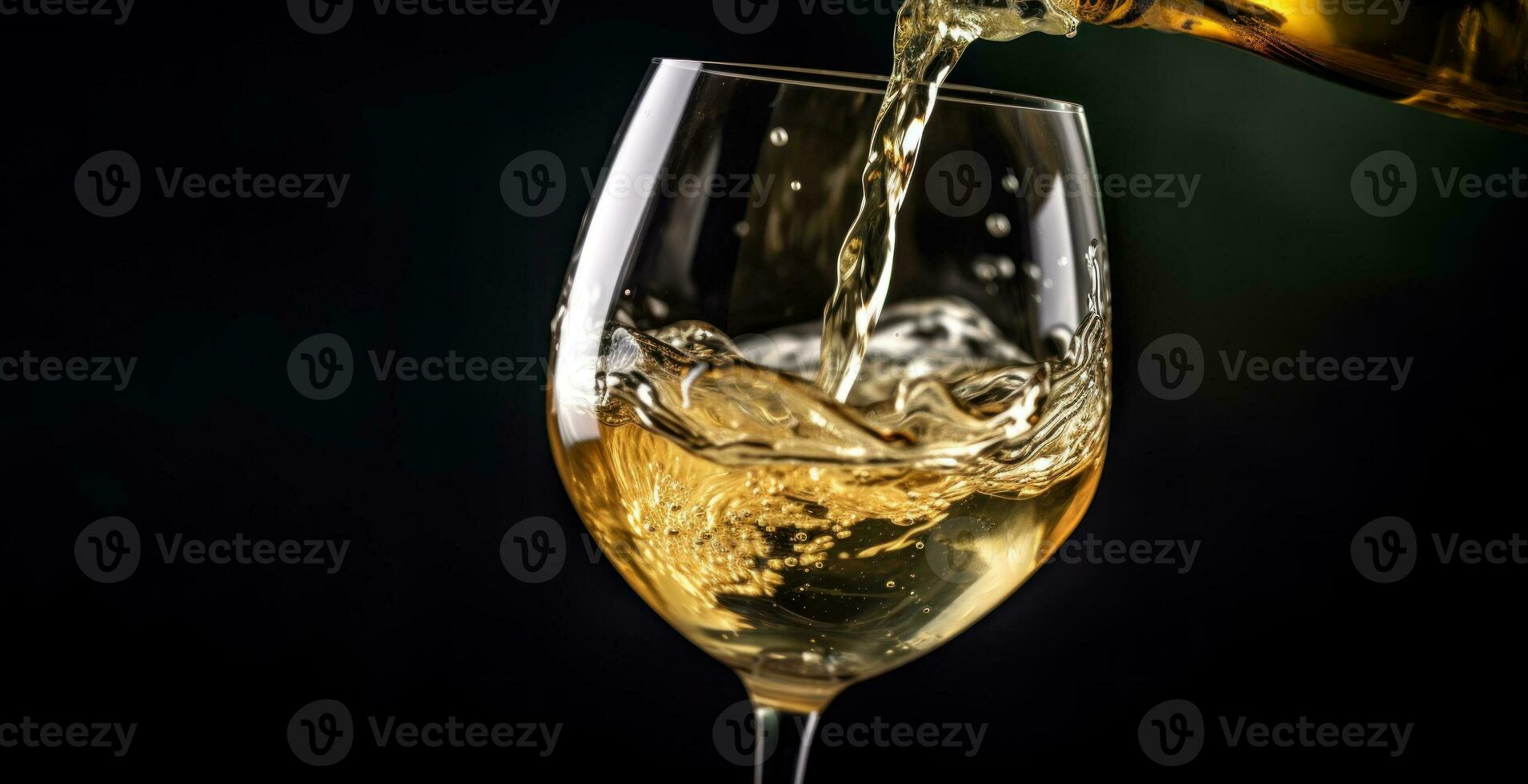 Wine being poured into glass food photography AI generated photo