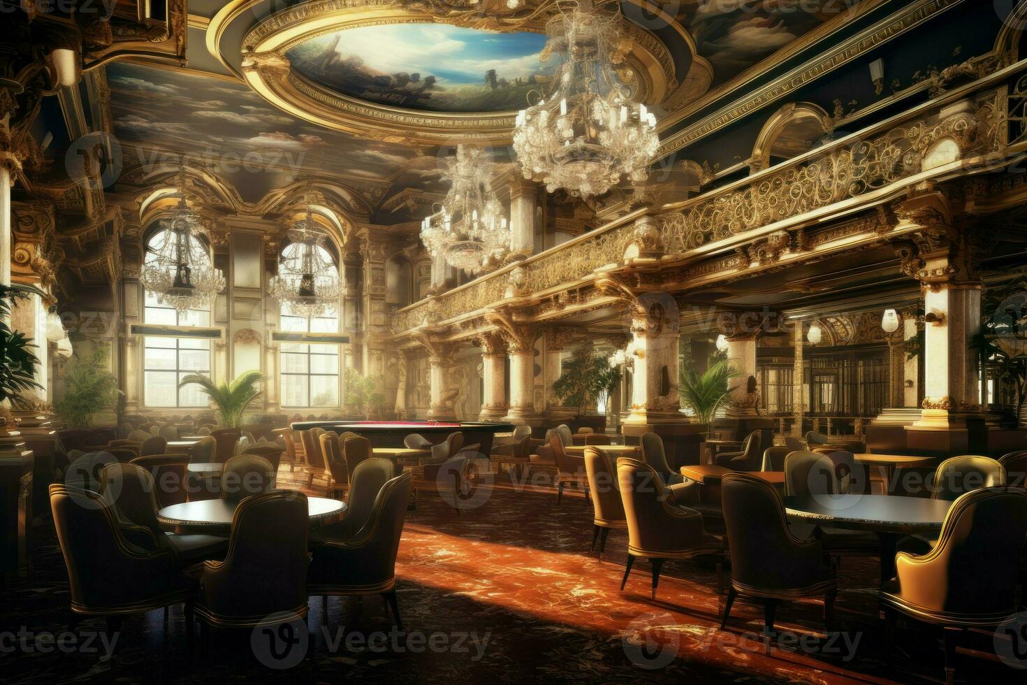 Opulent Casino interior. Generate Ai photo