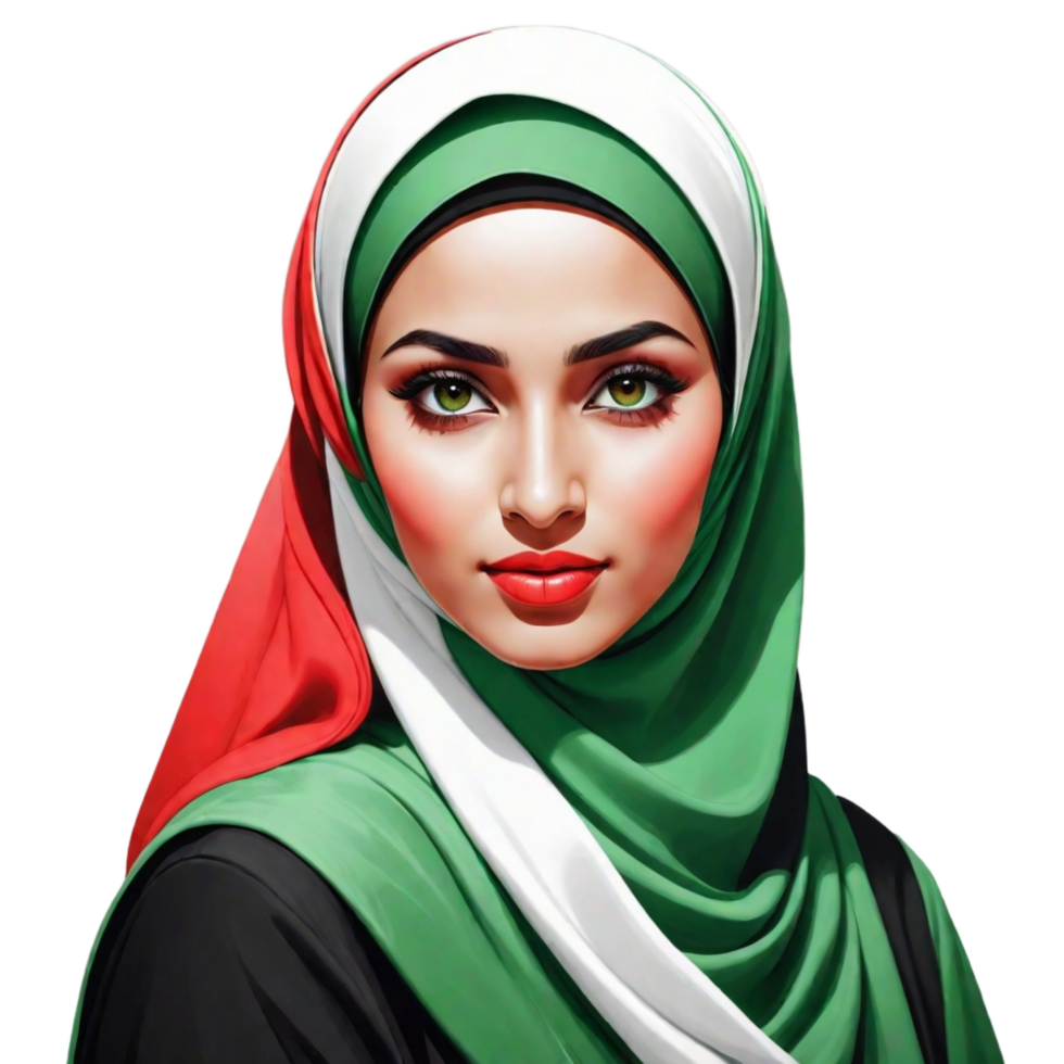 Muslim Woman Illustration PNG Image Transparent Background Ai Generative