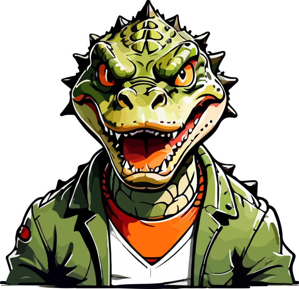 Alligator Mascot Logo AI Generative png