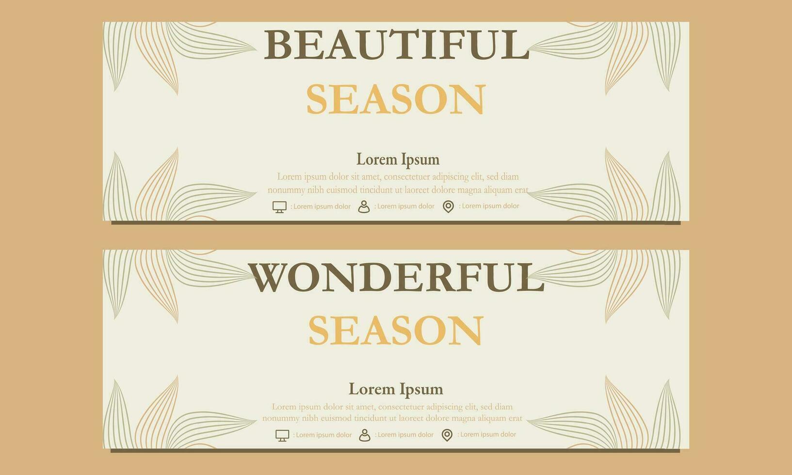 abstract floral soft color horizontal banner template. Suitable for web banner, banner and internet ads vector