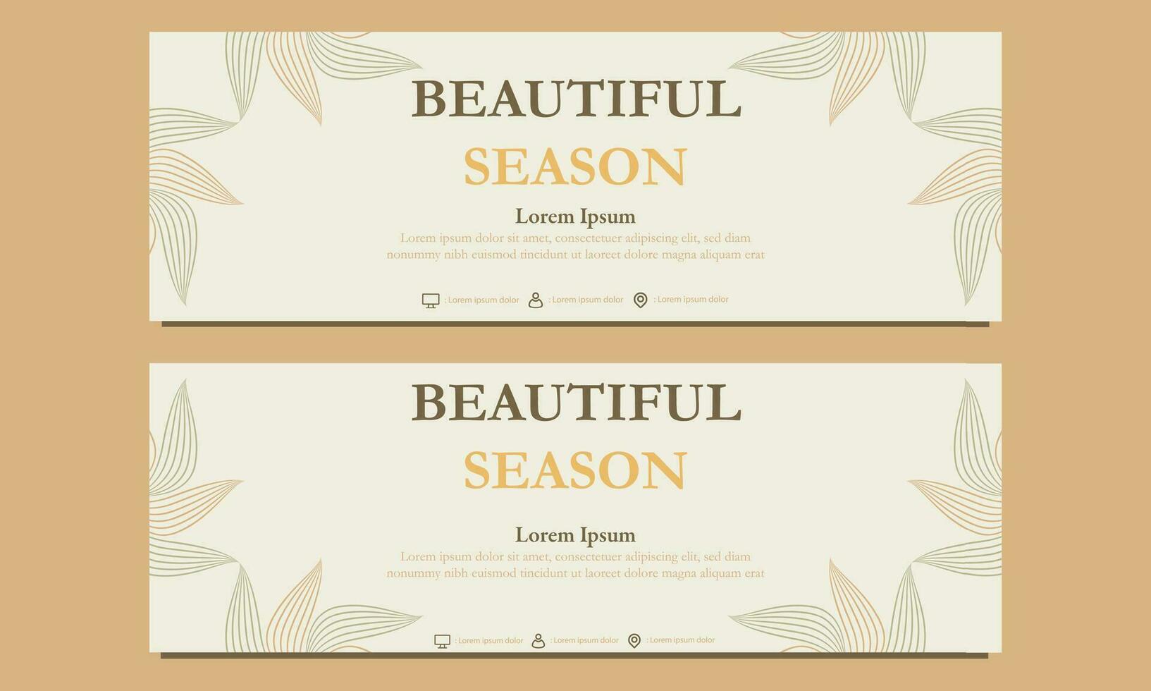 abstract floral soft color horizontal banner template. Suitable for web banner, banner and internet ads vector