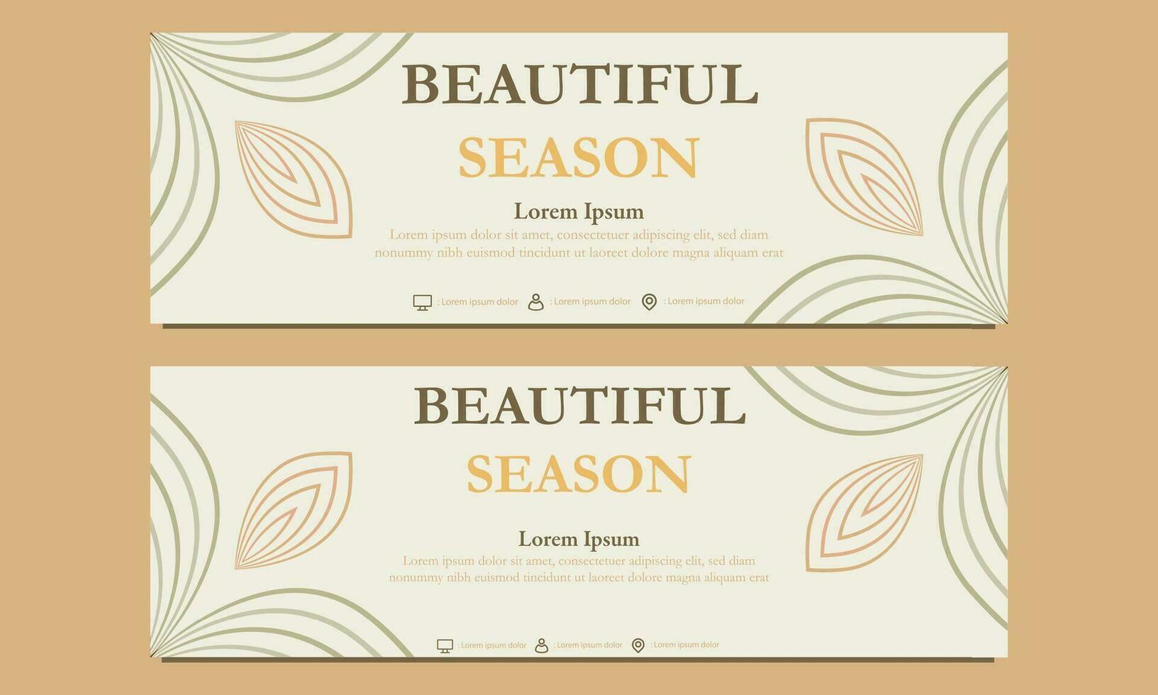 abstract floral soft color horizontal banner template. Suitable for web banner, banner and internet ads vector