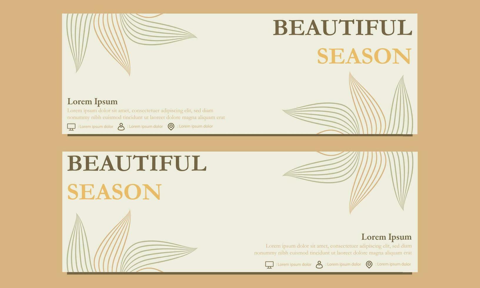 abstract floral soft color horizontal banner template. Suitable for web banner, banner and internet ads vector