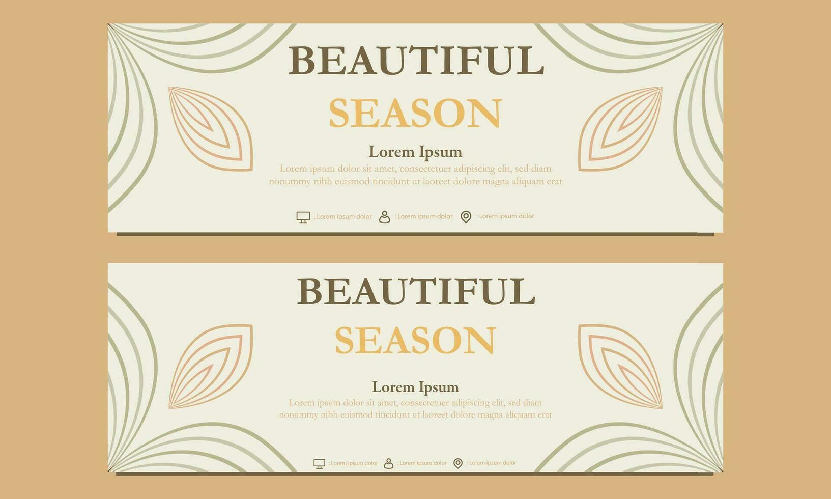 abstract floral soft color horizontal banner template. Suitable for web banner, banner and internet ads vector