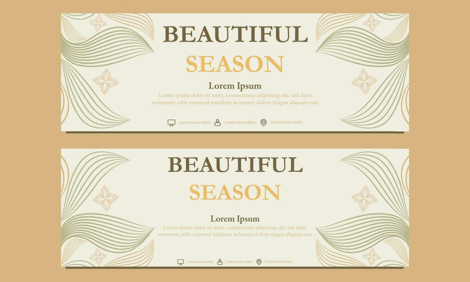 abstract floral soft color horizontal banner template. Suitable for web banner, banner and internet ads vector