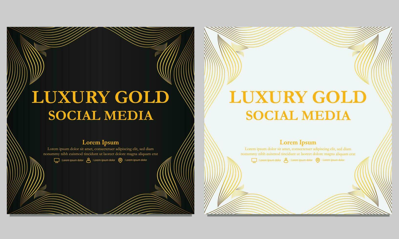 golden floral social media template. suitable for social media post, web banner, cover and card vector