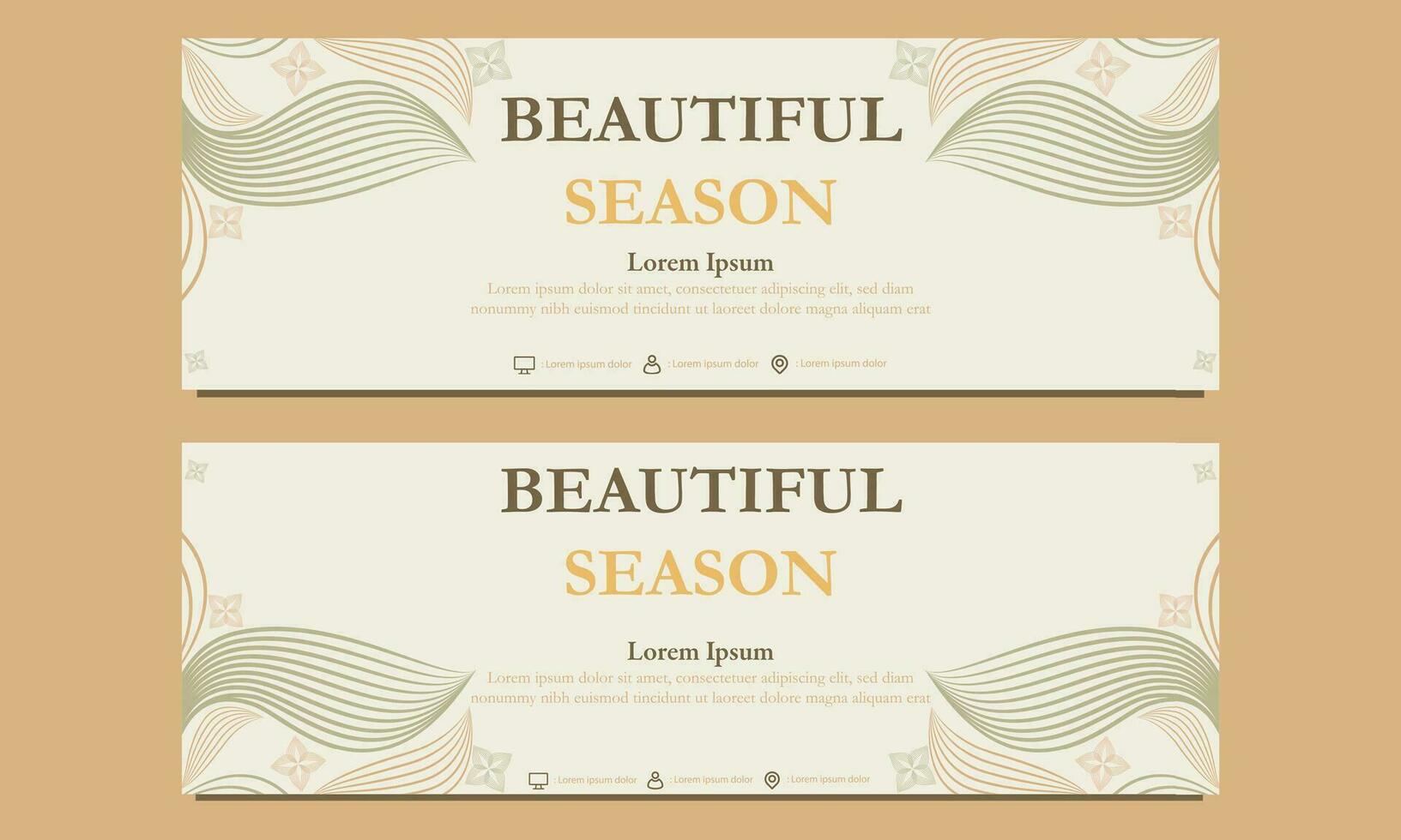 abstract floral soft color horizontal banner template. Suitable for web banner, banner and internet ads vector