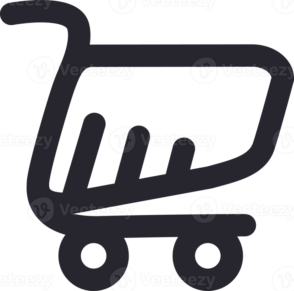 Shopping Cart icon. PNG, transparency. Trolley. Wide stroke. Bold. png