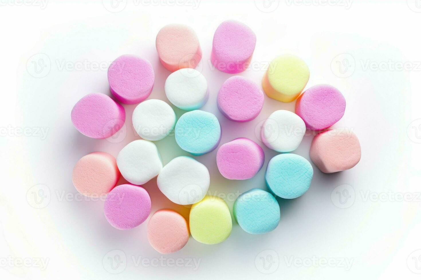 Fluffy Colorful marshmallow. Generate Ai photo