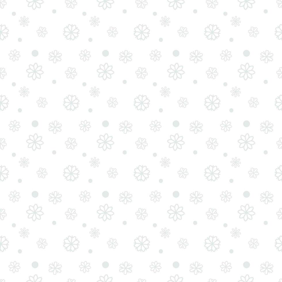 Seamless pattern of snowflakes on white background. Vector illustration. For background, banner, textile,  poster,  scrapbook, wedding, invitation, greeting card, sale.