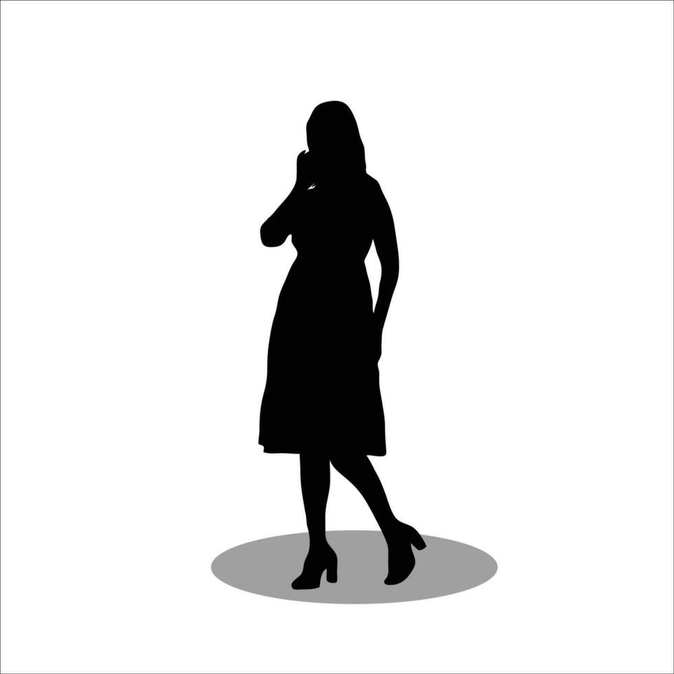 mujer silueta vector