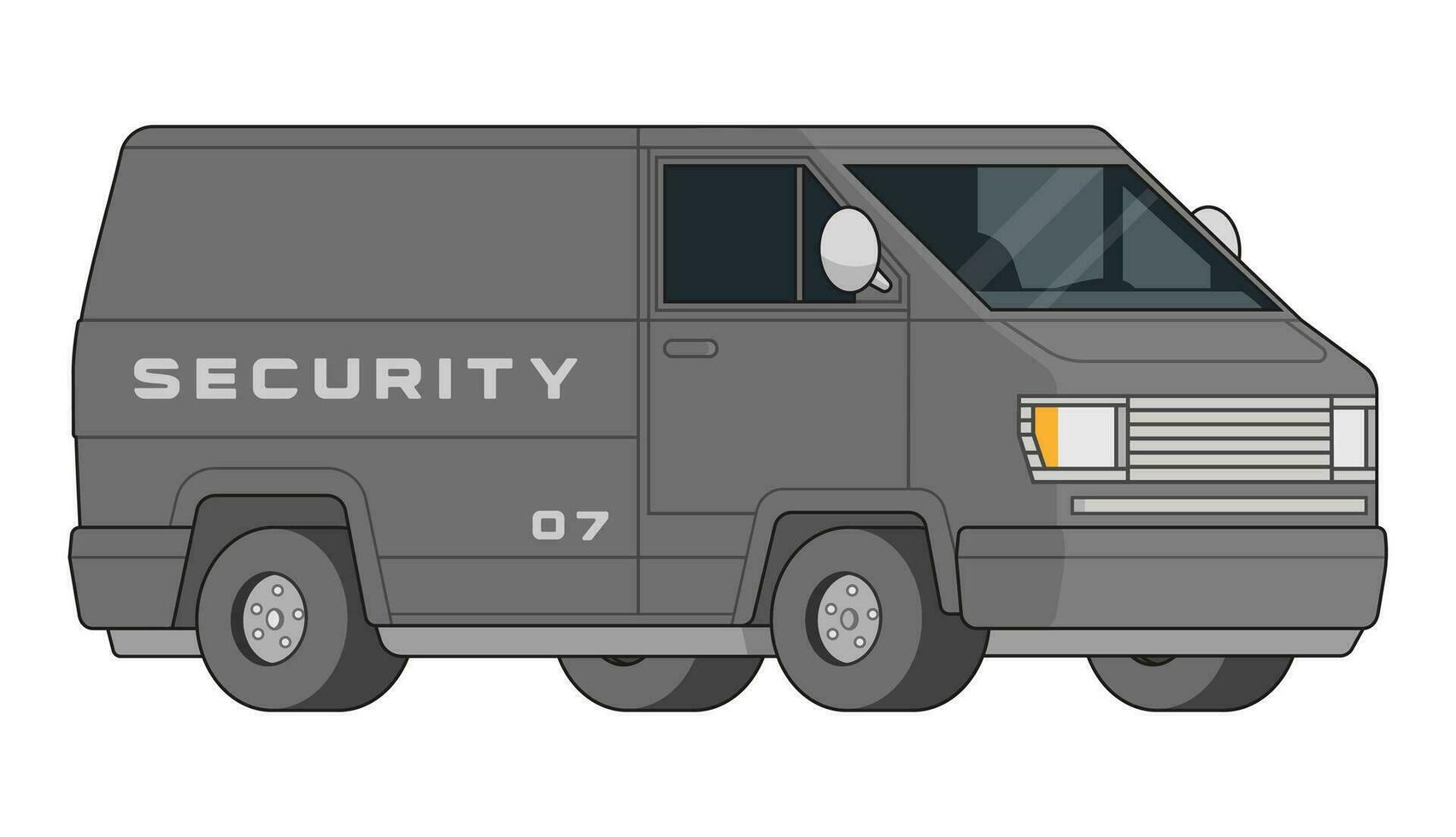 Security guard car vector illustration.