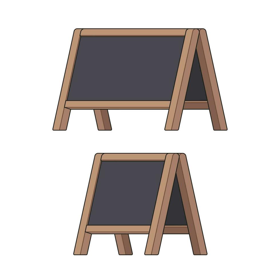 Vector illustration of a cartoon cafe sign boards.