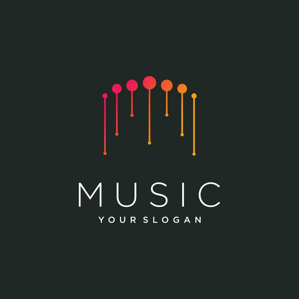 Music design element vector with modern creative concept idea