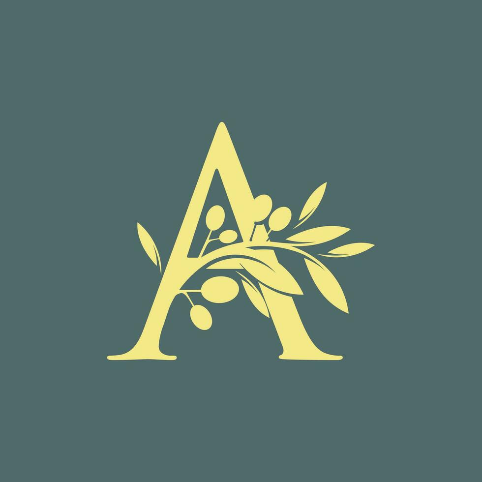 Letter A design with creative unique element idea concept and icon vector
