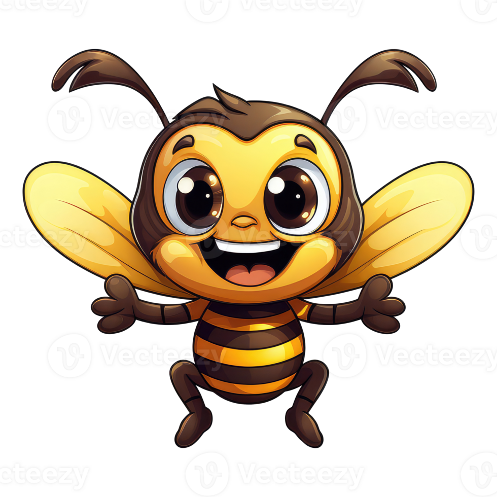 cute Bee . AI Generated png
